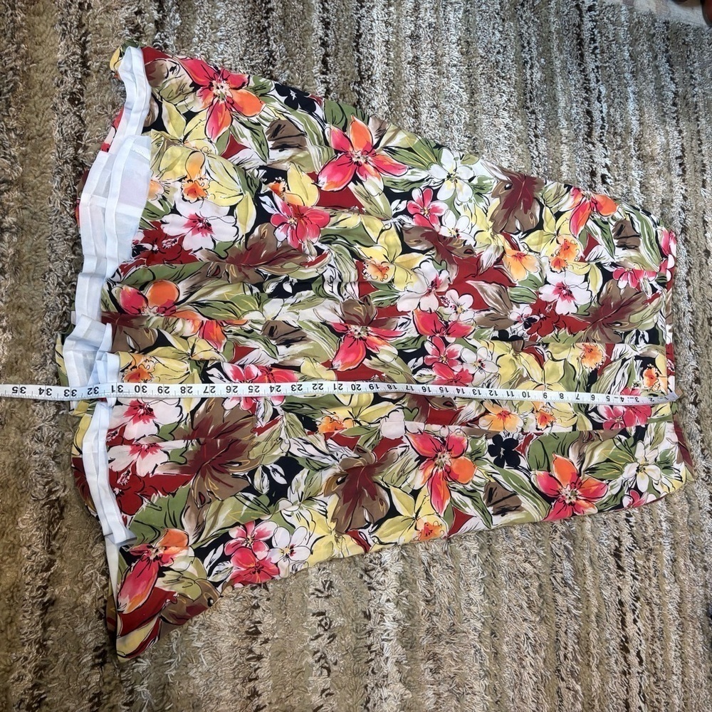 Talbots Vintage Silk MIDI Skirt size 12 Floral lined - Picture 8 of 12